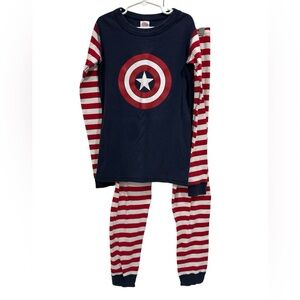 Hanna Andersson Marvel Captain America Organic Cotton Pajama Set - Size 12